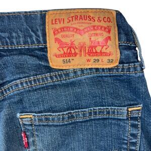 Levi Strauss 514 Jeans Mens W29 L32 Straight Leg Dark Wash Denim Pants